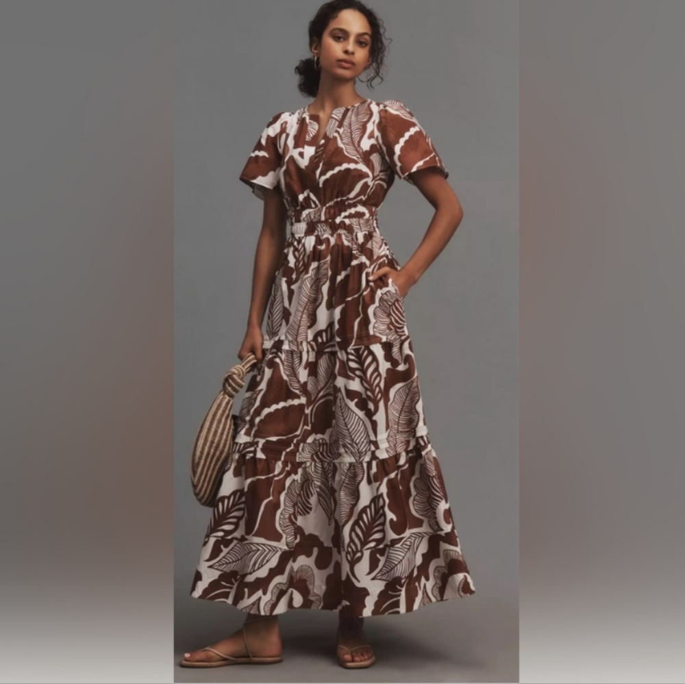Anthropologie Somerset Maxi Dress in Cedar